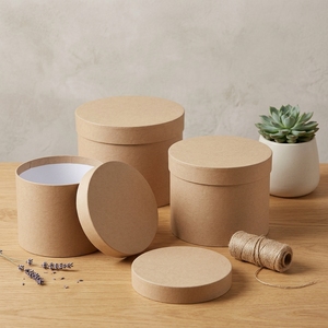 Wholesale Custom Logo Printing Strong Recyclable Kraft Paper <b>Flower</b> <b>Boxes</b> Packaging with Embossing and Shiny Golden Printing - Product Image 5
