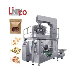 500g 1kg Automatische vorgefertigte Rotations tasche Stand Up Reiß verschluss tasche Solid Granule Snacks Bohnen Nüsse Popcorn Süßigkeiten Doypack Packing Machine