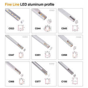 Perfil de <span class=keywords><strong>Aluminio</strong></span> Personalizado <span class=keywords><strong>para</strong></span> Tiras <span class=keywords><strong>LED</strong></span> y Difusor Transparente <span class=keywords><strong>para</strong></span> Iluminación Empotrada y de Superficie - Product Image 4