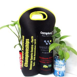Custom Neoprene Single & Double Wine Glass Stubby Cooler Bag for Beer <b>Bottle</b> & Wine Glass Tote Durable & Portable - Product Image 5
