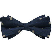 Hochwertige Marineblaue Krawatte für Geschäft, Party, Hochzeit, Bräutigam, Herren-Fliege für Anzug und Hemd