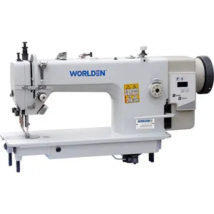 WD-0303D máquina de coser de punto de bloqueo con alimentación de botón y parte superior de accionamiento directo