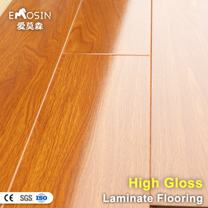 Suelo Laminado de MDF/HDF de 8mm y 12mm, Superimpermeable, en <span class=keywords><strong>Gris</strong></span> Oscuro, <span class=keywords><strong>Gris</strong></span>, Negro y Blanco, con Acabado Brillante UV de Alto Brillo, 2024 - Product Image 3