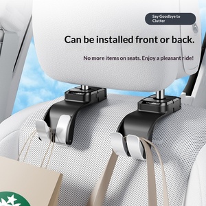 Gancho para Respaldo de Asiento de Coche para Volkswagen, Toyota, Nissan, Gancho de Almacenamiento Trasero de Alta Gama para Bolsas, Material <span class=keywords><strong>ABS</strong></span>, Diseño Minimalista - Product Image 3
