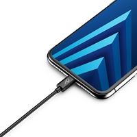 Enjoy-Schwarzes Datenkabel USB 2.0 bis IP 2.4A Länge 1m YCB-01-IPB Schnell lade datenkabel Hochgeschwindigkeits-Daten übertragung
