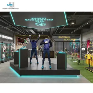 Abbigliamento da calcio per uomo negozio di mobili Design personalizzato Sport Sneaker Outlet supporto da pavimento decorazione moderna negozio di calcio Interior Design