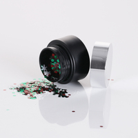 5g étiquettes personnalisées pots en plastique argentés vides cosmétiques contenants de gel de teinte de sourcil noir avec personnalisation