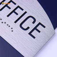 Découpe de texte creux plaque de nom de bureau signe de porte de bureau avec signe en Braille