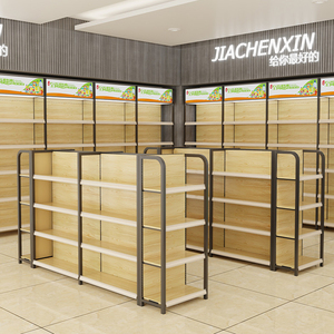 Bằng gỗ kệ hàng tạp hóa siêu thị kệ cửa hàng tiện lợi Gondola kệ đơn vị cho bán lẻ siêu thị giá - Product Image 4