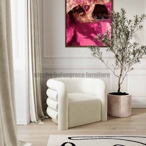 Divano Set mobili per eventi in affitto per feste curve in velluto color <span class=keywords><strong>crema</strong></span> da salotto con divano - Product Image 5
