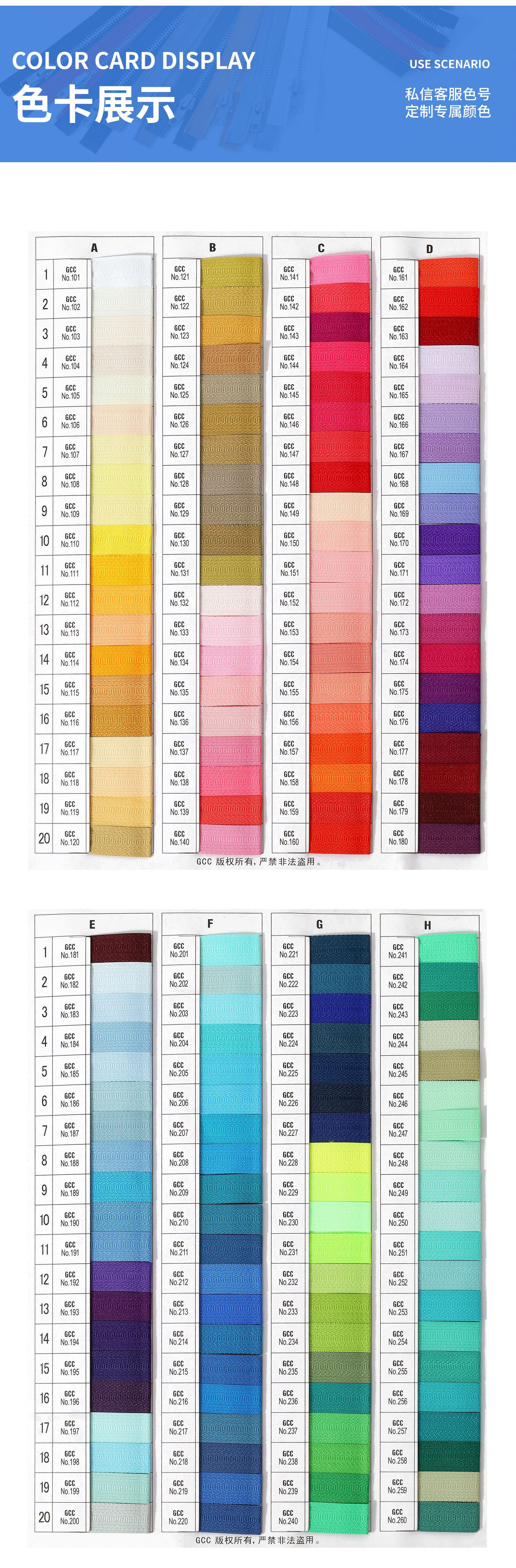 zipper tape color 1