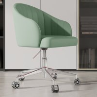 Chaise de bureau et de maquillage pour enfants en tissu, style luxe léger, réglable, ergonomique, pivotante, rose, tendance