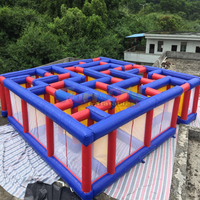 Laberinto Inflable Gigante Portátil, Juego de Entretenimiento al Aire Libre para Niños, Arena Interactiva de Laser Tag, Uso Comercial, PVC de Alta Capacidad