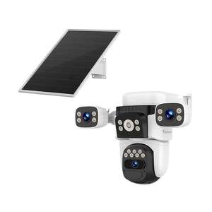 Cámara de Seguridad Exterior Stark con Energía Solar, 3 Vistas, Datos 4G, Almacenamiento Gratuito en la Nube, Intercomunicador de Voz, Alarma, Compatible con Uso en Interiores y Exteriores - Product Image 1