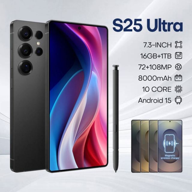 6.53 Snch Drop Screen Curved Screen 25 Pro Max 16GB+1TB Cell Phones Smartphones