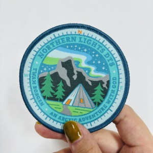 중국 공장 의류 맞춤형 직조 패치/자수 직조 패치 실리콘 패치 - Product Image 1