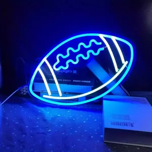 Produttore NO MOQ consegna rapida Custom LED luce al Neon Football americano insegna al Neon Dropshipping insegna al Neon per la festa decorazione della casa