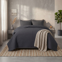 Ensemble de literie matelassé 100% coton avec logo personnalisé, couleur unie respirante, couette pour hôtel, maison, OEM ODM
