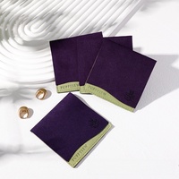 Pochette en microfibre de luxe pour bijoux, couleurs assorties, logo en relief, emballage en forme d'enveloppe