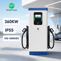 Station de recharge rapide DC avec paiement NFC, chargeur EV sur pied 360 kW, commercial, OCPP 1.6J, zone de service routière, WrightCharge