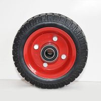 Roue en caoutchouc pleine 6"x2" pour brouettes, pneu anti-crevaison de 6 pouces