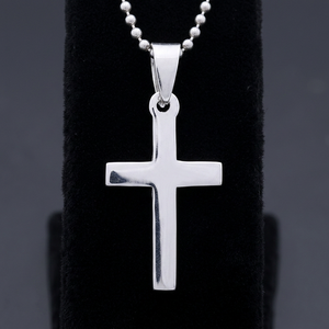 Pendentif Croix Chrétienne en Argent Sterling Fin et Épuré, Vente en Gros de Bijoux Religieux pour Cérémonies Religieuses - Product Image 2