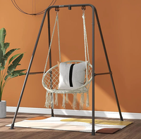 Support de hamac moderne en forme de gourde avec pieds antidérapants, mobilier d'extérieur, balançoire métallique pour tout-petits, pour chambre et salon