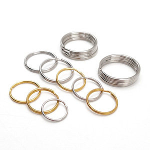 <b>Custom</b> Made Metal <b>Key</b> <b>Rings</b> Brass Round Fashion Minimalist Style Hard Wearing Keychain Accessories Factory Direct Sales - Product Image 3