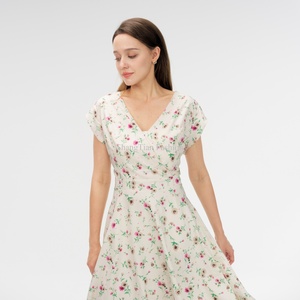 Vestidos Largos para Mujer, Nueva Moda Casual, Vestidos Largos con Estampado OEM, Cuello en V, Vestidos de Fiesta 2025 - Product Image 2