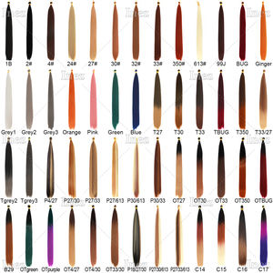 Extension per Trecce Lisce Effetto Seta 22-28 Pollici 150g, Ciocche di Capelli Sintetici Morbidi Ombre per Donne - Product Image 5