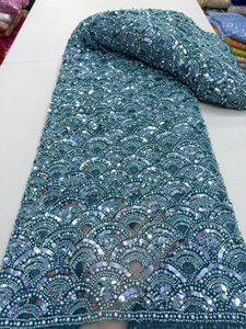 Ni. Ai sang trọng trắng sáng hạt ren thiết kế <span class=keywords><strong>2025</strong></span> mới nhất Wedding party vải lưới vải tuyn cho trên toàn thế giới sự kiện ly5877 - Product Image 3