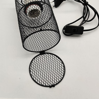 Lampe chauffante pour reptiles 27W avec cage de sécurité en maille, support anti-brûlure, prise AU EU UK US pour tortue, lézard, oiseau, poussin, terrarium