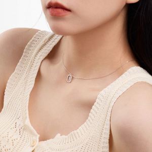 Dylam 5A Cubic Zirconia -F- Alphabet <b>Pendant</b> Necklaces Charms Women <b>Initial</b> Letter Link Chain Necklace 2 Colors 45cm New Design - Product Image 3