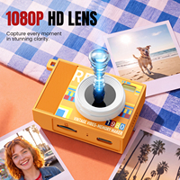 Mini caméra portable pour enfants, appareil photo numérique rétro avec lumière d'appoint, porte-clés, écran LCD 1,54 pouces, vidéo 1080p, Type-C, idéal pour les voyages et les anniversaires
