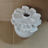 Mini vase en céramique blanc nordique en relief Rose décoration de la maison pour Arrangement de fleurs séchées diffuseur de parfum d'huile encens