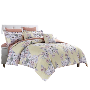 Wholesale 4-Piece Pastoral Style Woven Polyester/Cotton 300tc Plant Printed Eco-Friendly Fade Resistant All-Season <b>Bedding</b> <b>Set</b> - Product Image 2