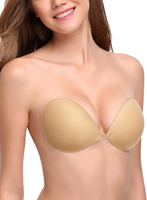 Soutien-gorge invisible en silicone adhésif de haute qualité, sans bretelles, push-up, auto-adhésif, soutien-gorge pour femmes, robe dos nu, réutilisable