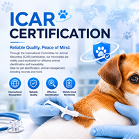 Prix d'usine – Microchip RFID 134,2 kHz pour identification animale avec seringue, puce en verre ISO11784/5 FDX-B, injecteur de microchip pour animaux de compagnie (chien, chat, poisson)