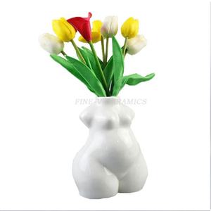 Vase en céramique pour <span class=keywords><strong>femme</strong></span> nue, simple, abstrait, européen, bras, <span class=keywords><strong>buste</strong></span>, portrait dans le salon, arrangement de fleurs, art corporel - Product Image 1