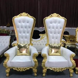 Toptan yeni moda koyu altın kral taht sandalyeler ucuz fiyat kraliçe pedikür sandalyesi