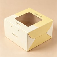 Boîte à pain en papier kraft en gros avec fenêtre pour l'emballage de pâtisseries et de biscuits, boîte de boulangerie recyclable avec logo personnalisé