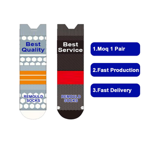 Remould Chất lượng cao tùy chỉnh thực hiện thể thao thêu dệt kim vớ Grip thêu vớ biểu tượng tùy chỉnh - Product Image 1