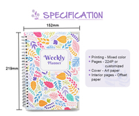 Agenda de sport personnalisé avec logo imprimé, couleurs personnalisées, format A4/A5/A6, papier offset, couverture rigide en PVC, pour usage promotionnel