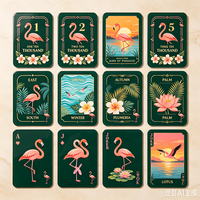 Juego de Mahjong Americano de Lujo Personalizado con Reverso de Jade, Dos Capas, 160/166 Piezas, Color Rosa Pastel Flamenco, para Mujeres