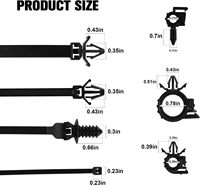 Clips de faisceau de câbles autobloquants robustes nouvelle condition attaches de fermeture éclair de câble automobile attaches de fil de montage de voiture