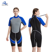 Personnalisé Dames Ensemble Complet 2mm Néoprène Sexy Dames Maillot de Bain Manches Courtes Séchage Rapide Crème Solaire Plongée Surf Costume