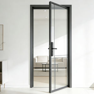 <span class=keywords><strong>Porte</strong></span> à battants en verre intérieur en aluminium insonorisé minimaliste moderne Cadre fin et étroit pour maisons Appartements - Product Image 2