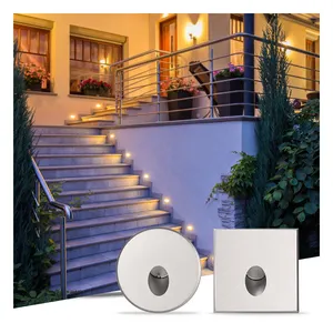 Mini 0.5W 1W 2W 3W Luz De Paso Ip20 1W Indoor outdoor Walking Wall Stair Lighting Foot Led Recessed Step Light