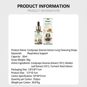 Gouttes d'herbes de Cordyceps Sinensis prêtes à être expédiées, 30 ml, complément pour la santé respiratoire, marque privée OEM - Product Image 5
