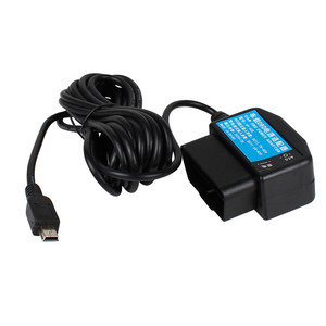 24 heures Mini <span class=keywords><strong>Mico</strong></span> Ports USB 5V 3A câble de Charge de voiture OBD cordon filaire 3.5 mètres avec interrupteur pour Dash Cam caméscope véhicule DVR - Product Image 5